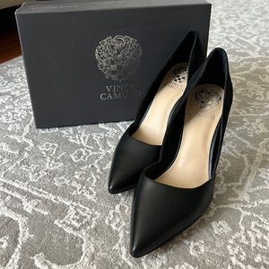 Vince Camuto Black Pointed Toe Heels